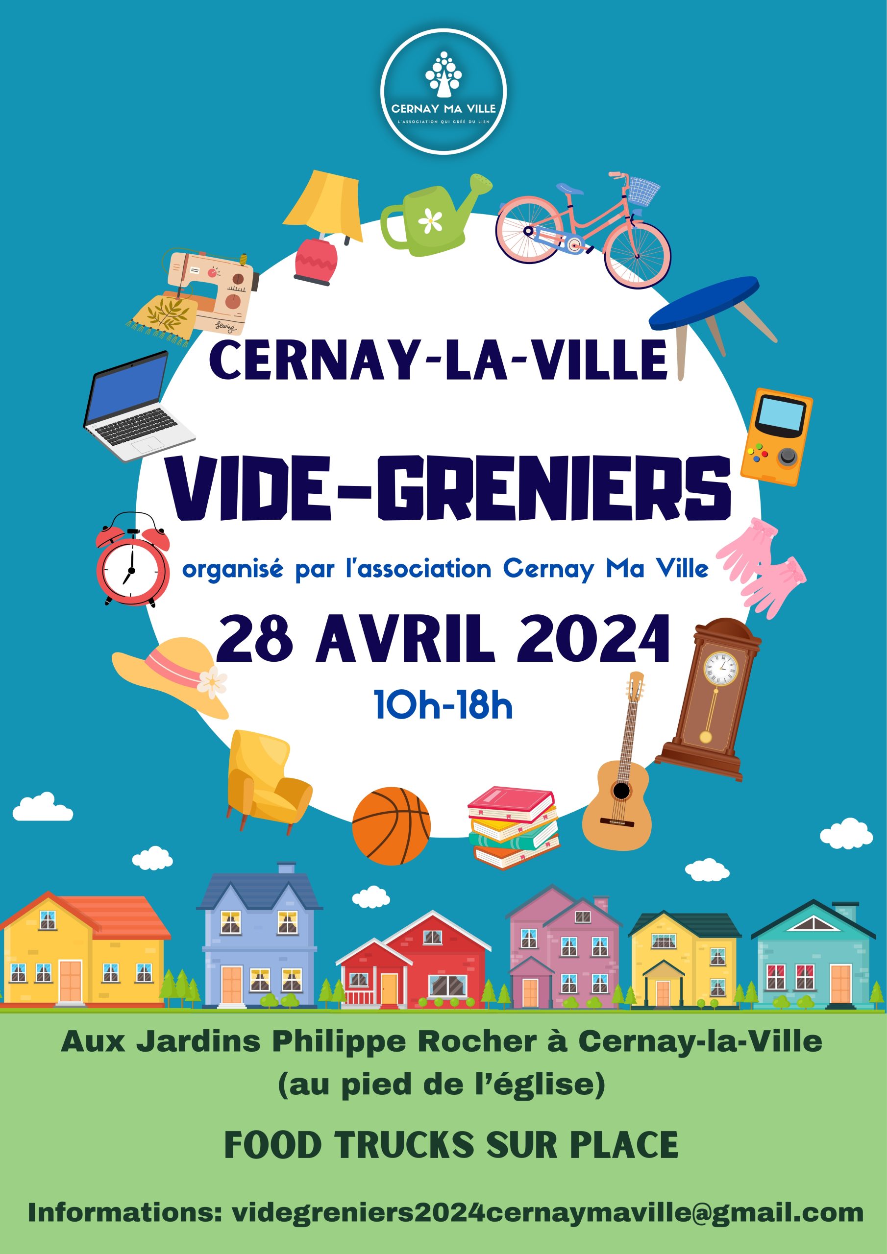 Vide grenier à Cernay-la-Ville le 28 avril 2024
