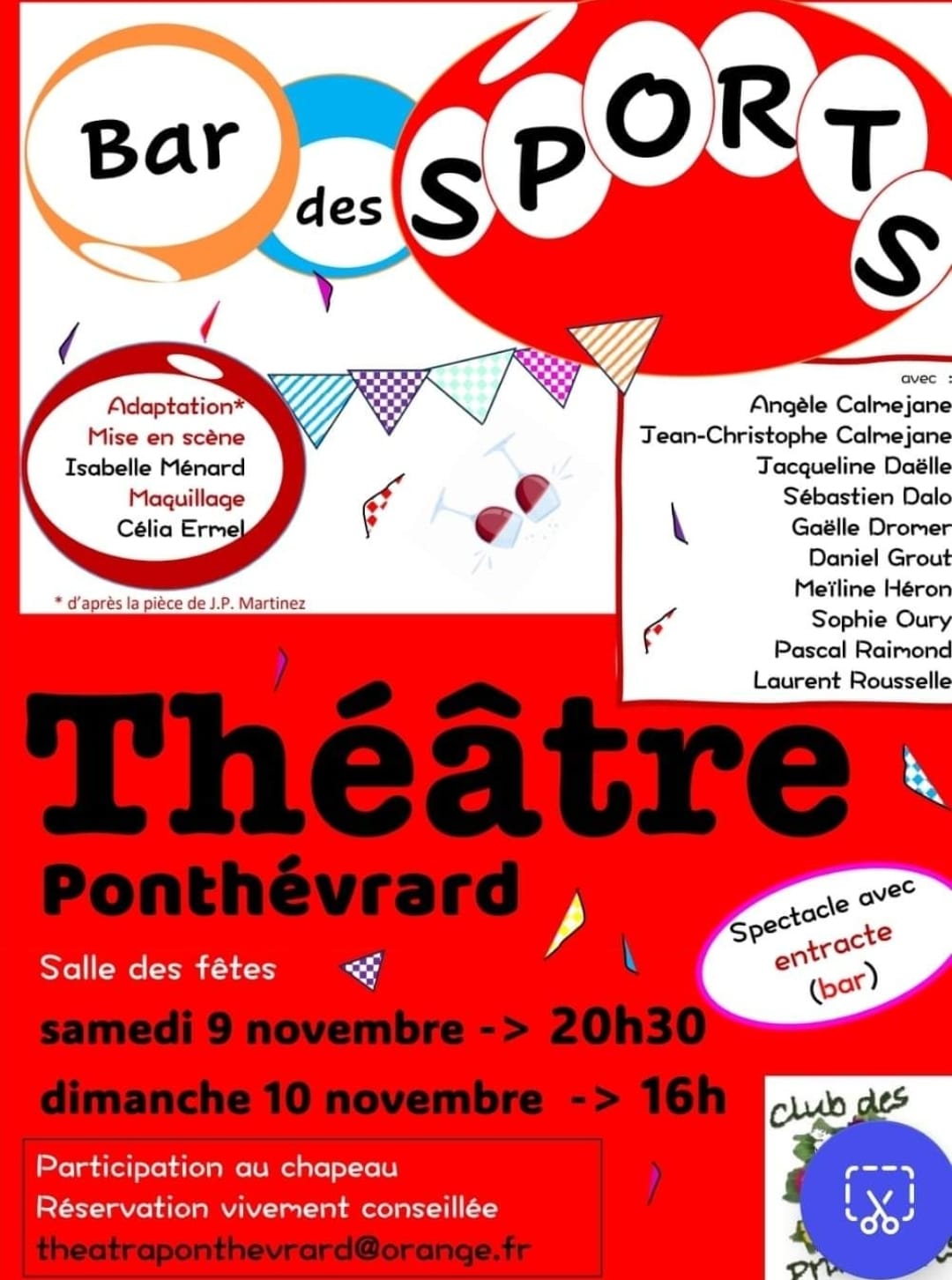 PONTHEVRARD – Théâtre – 9 novembre