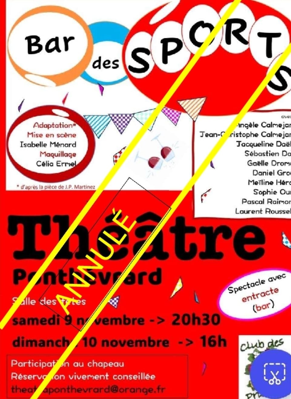 PONTHEVRARD – Théâtre – 9 novembre