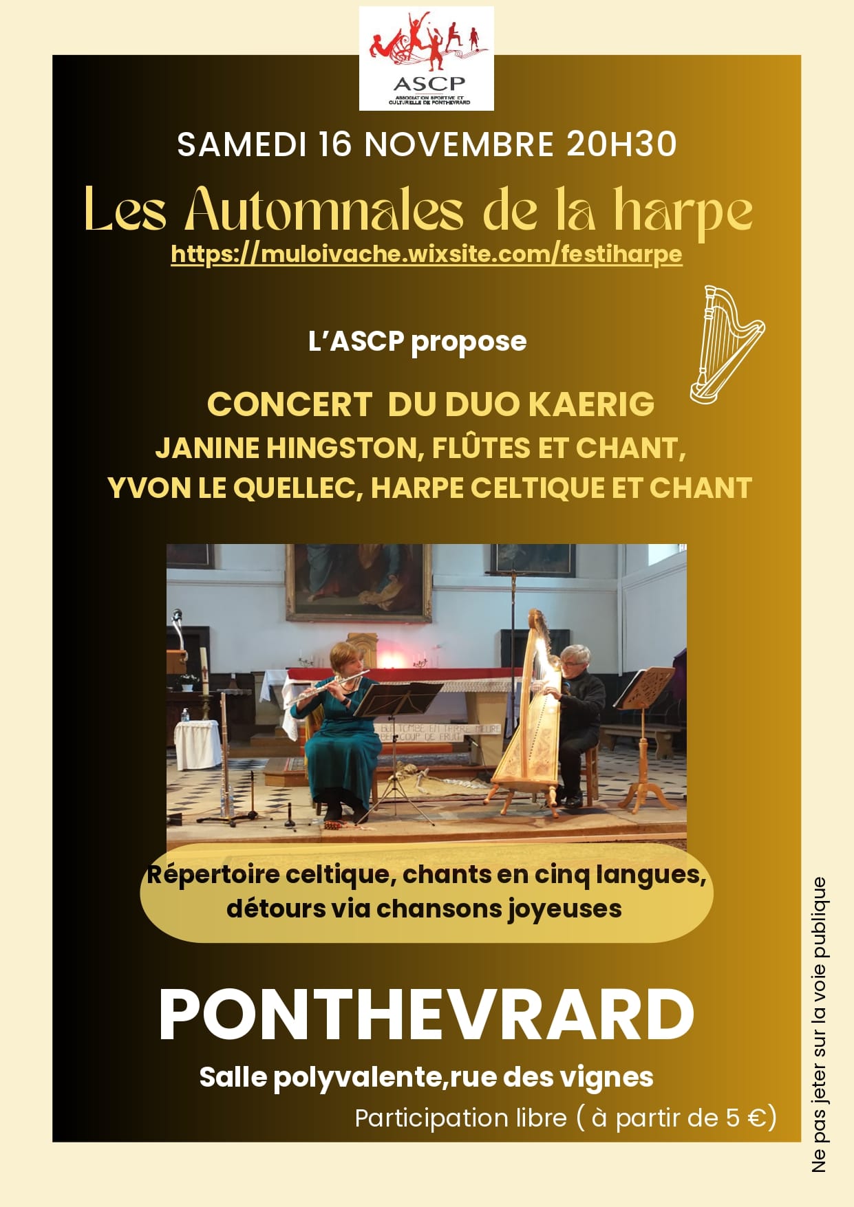 PONTHEVRARD – Concert – 16 novembre