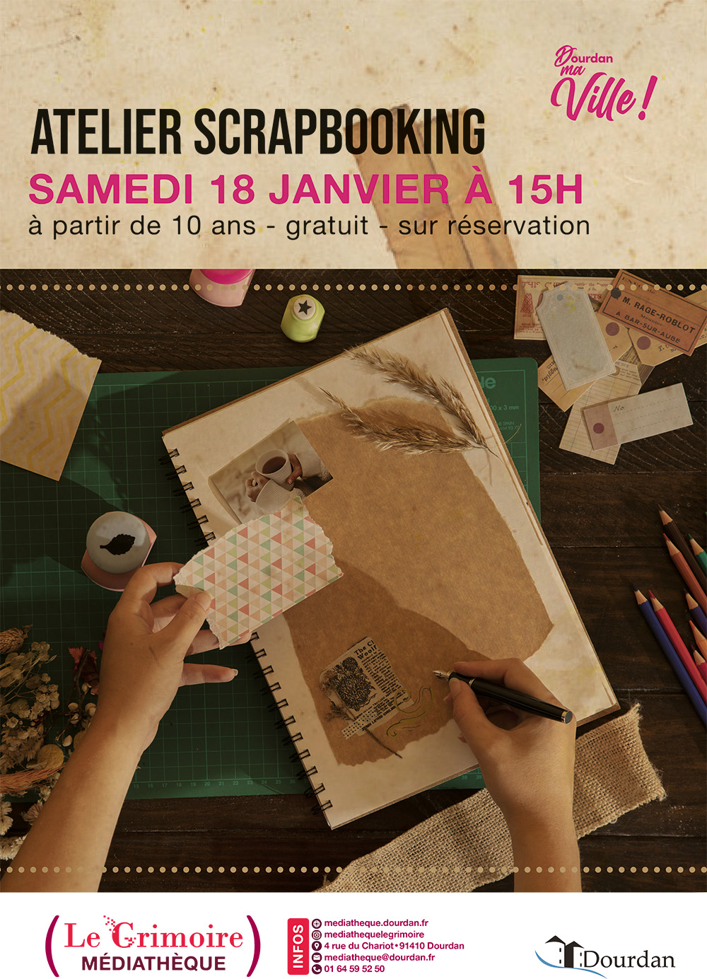 DOURDAN – Atelier Scrapbooking – 18 janvier