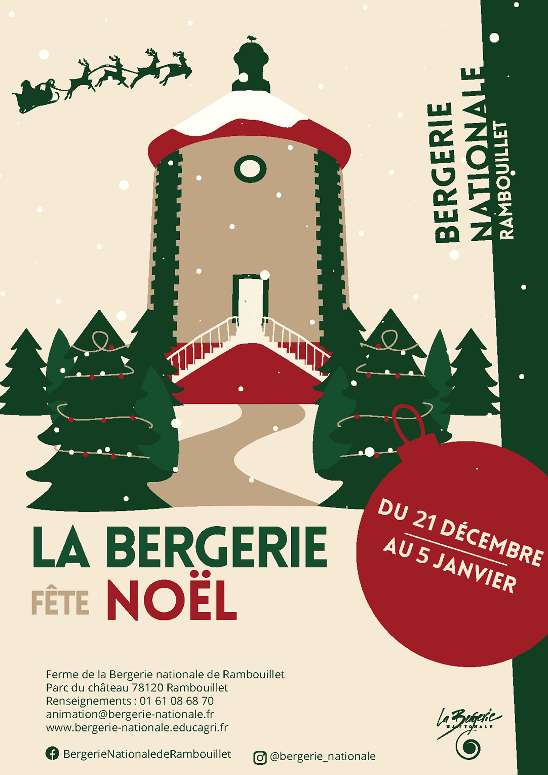 RAMBOUILLET – La bergerie fête Noël – 21 décembre au 5 janvier