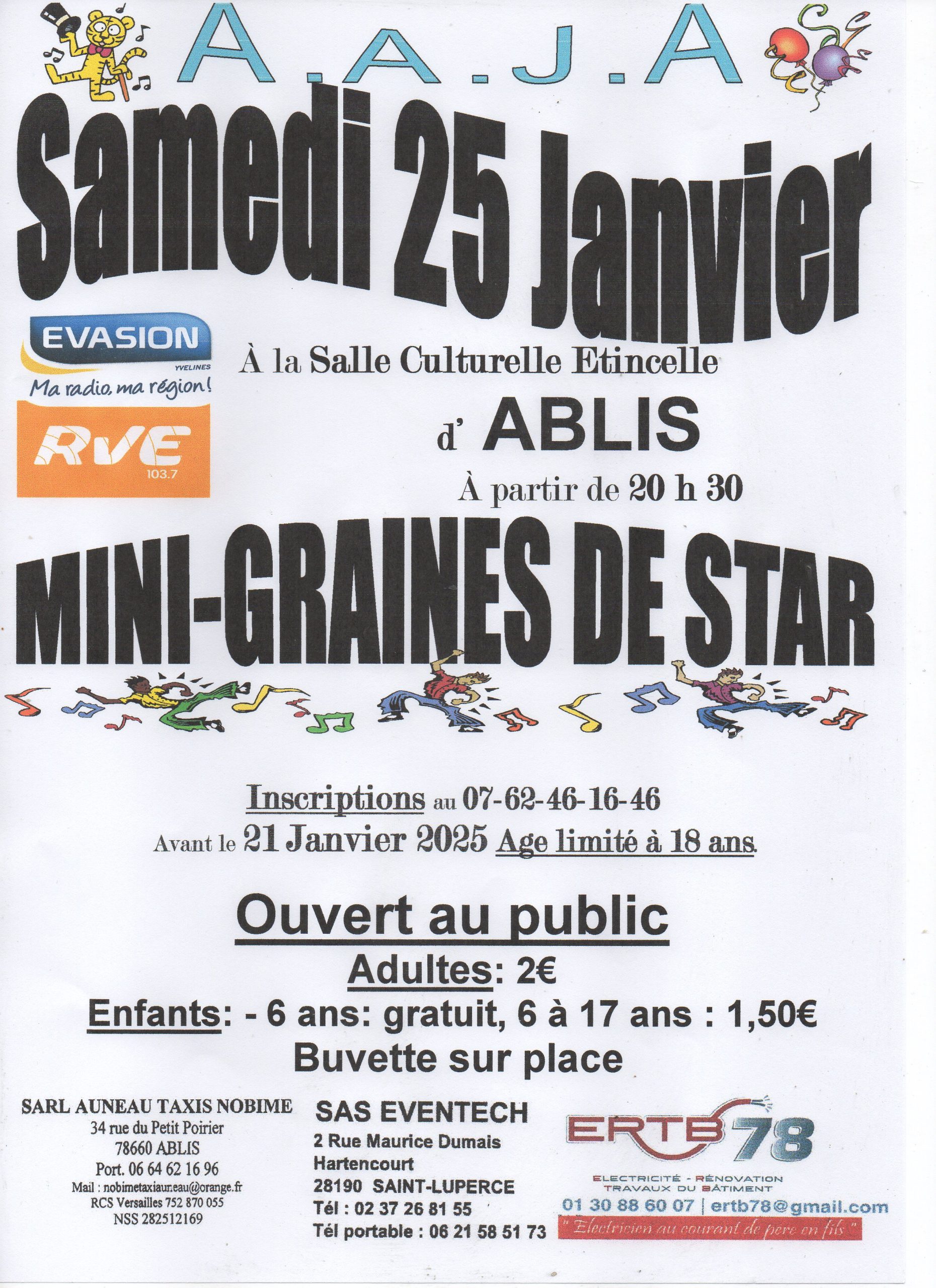 ABLIS – Mini graines de Star – 25 janvier