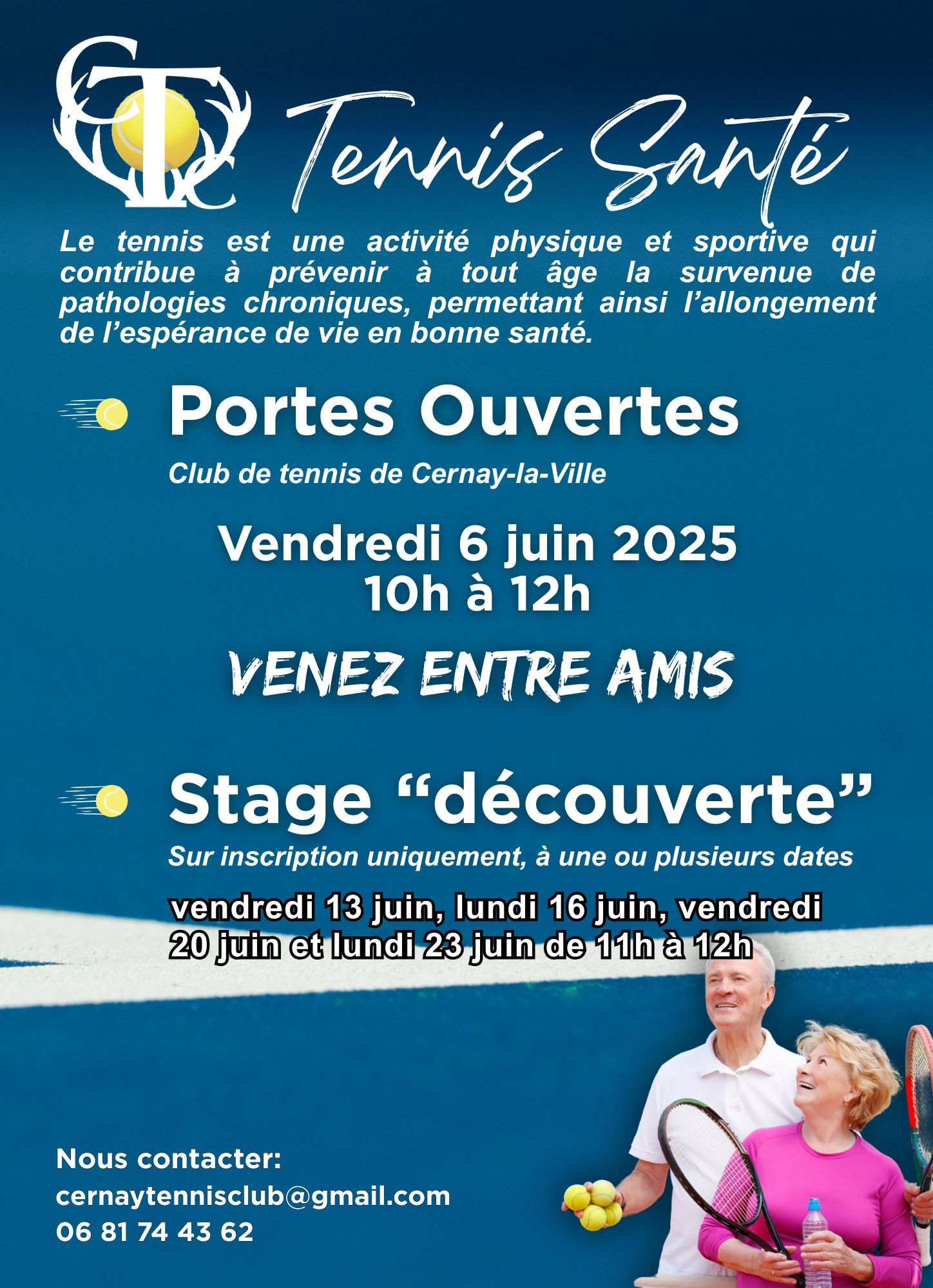 CERNAY LA VILLE – Tennis Santé – PO 6 juin