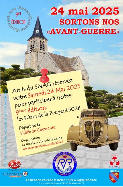 SUD Yvelines + Essonne – Balade automobile – 24 mai